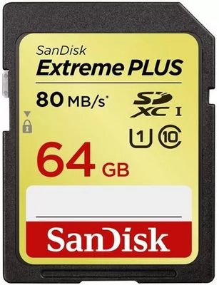SanDisk SDXC 64GB Extreme Plus UHS-1 80MB/s
