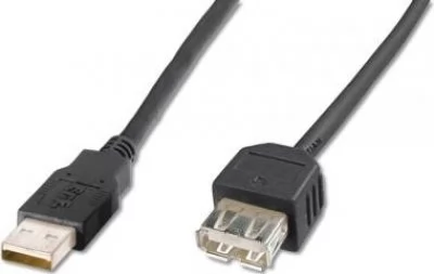 Digitus USB kabel prodlužovací A-A, 1,8m, černý