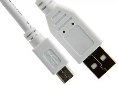 AVACOM USB 2.0.kabel - microUSB, 0.8m, bílý