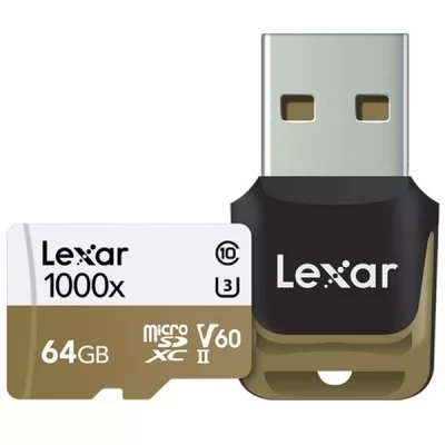 LEXAR microSDHC 32GB 1000x s USB 3.0 adaptérem