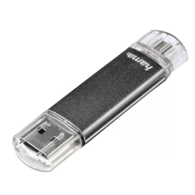 Hama flashPen "Leata Twin" 64 GB 10 MB/s USB 2.0, šedá