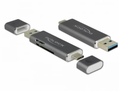 DELOCK čtečka karet SD a microSD USB-C/USB 3.1