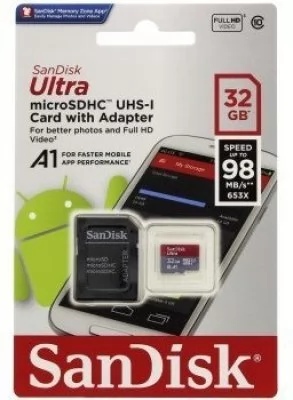 SANDISK Ultra MicroSDHC 32GB 98MB/s Adapter