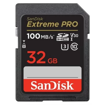 SanDisk Extreme PRO 32GB SDHC Memory Card 100MB/s  90MB/s, UHS-I, Class 10, U3, V30