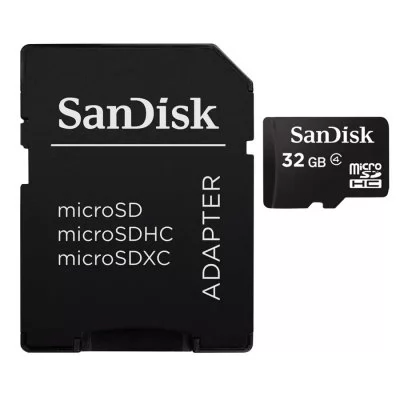 SANDISK microSDHC Card 32GB +  Adapter