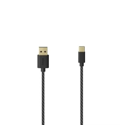 Hama kabel USB-C-A opletený 1,5m
