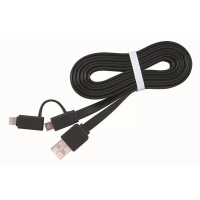 GEMBIRD USB 2.0 kabel COMBO, Micro USB + Lightning, 1m, černý