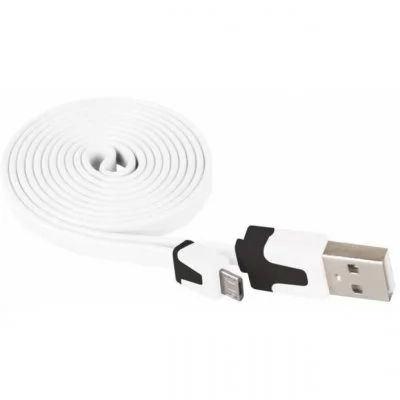 EMOS USB kabel 2.0 A/M - micro B/M 1m bílý