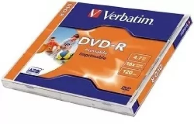 VERBATIM DVD-R 4,7GB 16x printable jewel 1ks