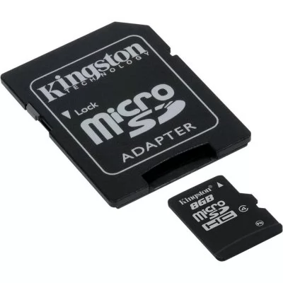 KINGSTON 8GB microSDHC Class 4 + adaptér
