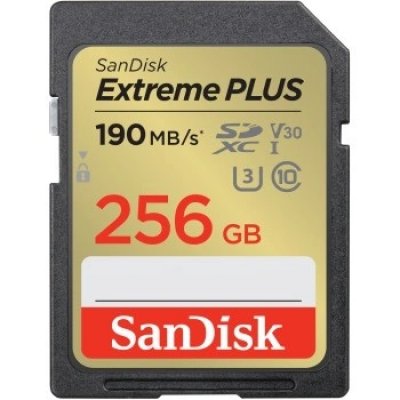 SanDisk Extreme PLUS 256 GB SDXC Memory Card 190 MB/s