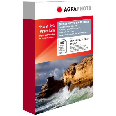 Agfa premium glossy photo inkjet 10x15 240g, 100 listů